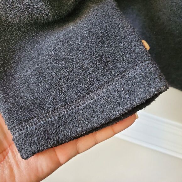 Vtg Y2K Eddie Bauer Women Gray Fleece Sweater L Birch Valley Gorp Outdoors Cozy - Picture 4 of 11